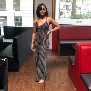 Sheer, colorful jumpsuit